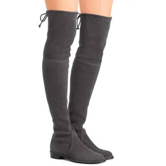STUART WEITZMAN Lowland Slate Grey Suede Over The Knee Boot Size 9.5M - Picture 2 of 10